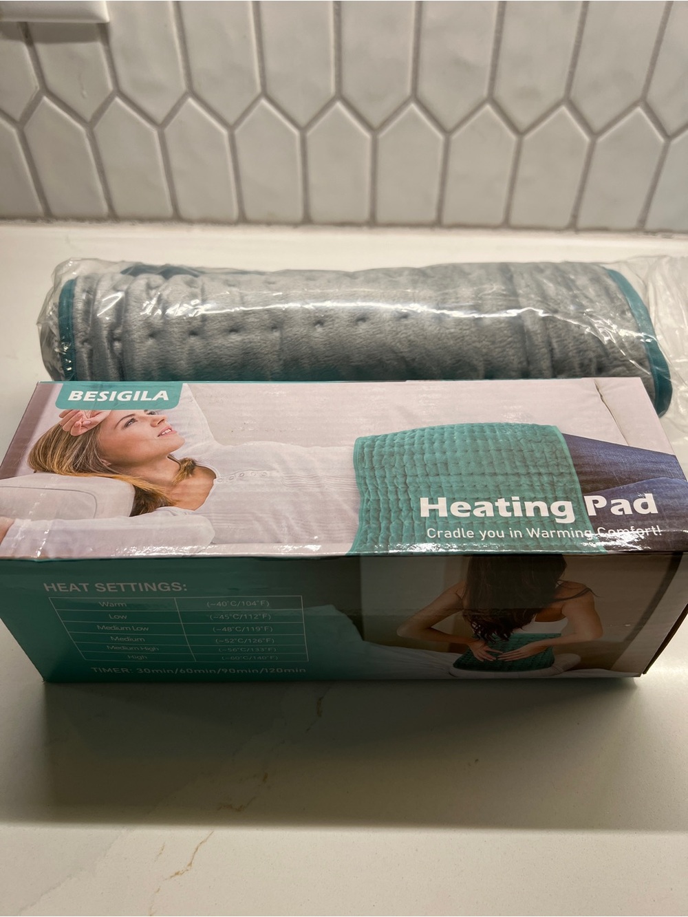 12x24” Teal Heating Pad - Soothing Heat Therapy